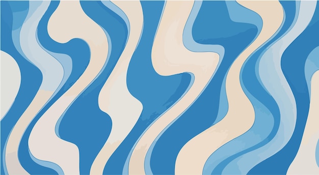 un patrón abstracto azul y blanco con las palabras ondas en el fondo azul