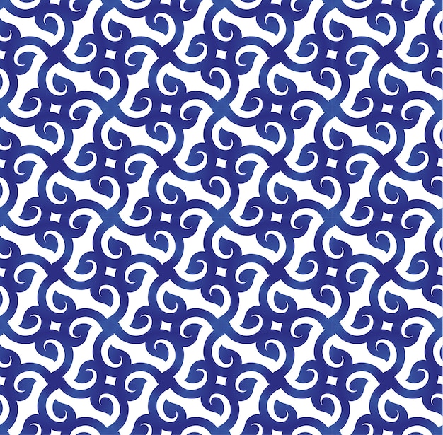 Patrón abstracto azul y blanco