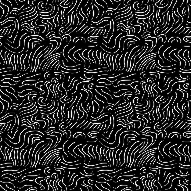 patrón abstracto en blanco y negro sobre un fondo negro