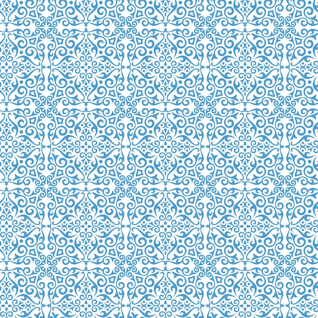 Patrón abstracto clásico con color azul