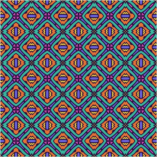 Patrón abstracto colorido con estilo étnico