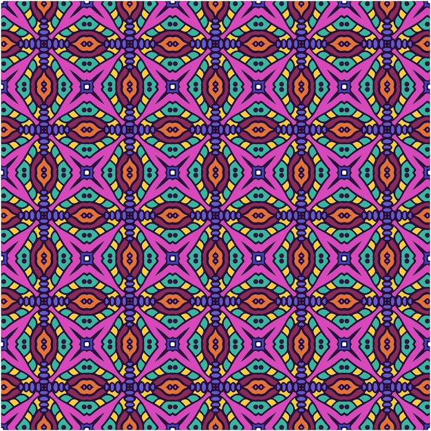 Patrón abstracto colorido con estilo étnico
