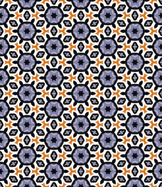 Patrón abstracto sin costura multicolor Fondo y telón de fondo multicolor Diseño ornamental colorido Ornamentos de mosaico de colores Ilustración gráfica vectorial EPS10