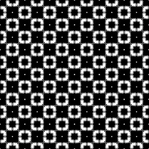 Vector patrón abstracto sin costuras en blanco y negro fondo y telón de fondo diseño ornamental en escala de gris ornamentos de mosaico ilustración gráfica vectorial eps10