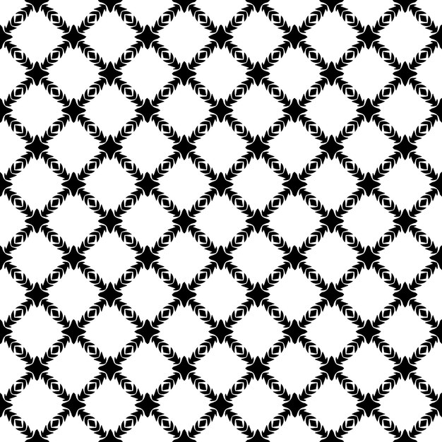 Patrón abstracto sin costuras en blanco y negro Fondo y telón de fondo Diseño ornamental en escala de gris