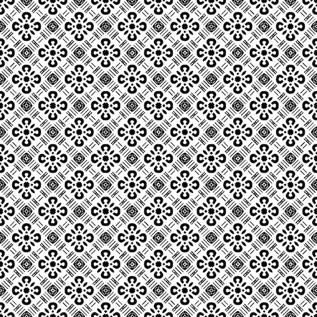 Patrón abstracto sin costuras en blanco y negro Fondo y telón de fondo Diseño ornamental en escala de gris