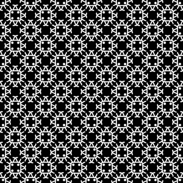 Patrón abstracto sin costuras en blanco y negro Fondo y telón de fondo Diseño ornamental en escala de gris