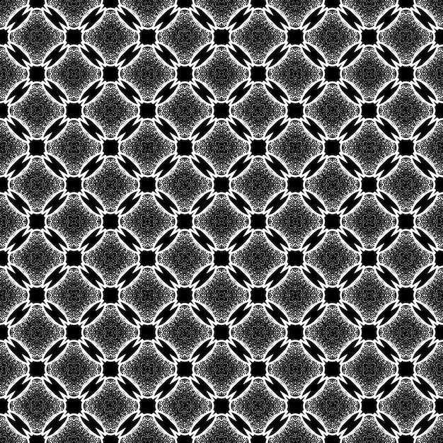 Patrón abstracto sin costuras en blanco y negro Fondo y telón de fondo Diseño ornamental en escala de gris