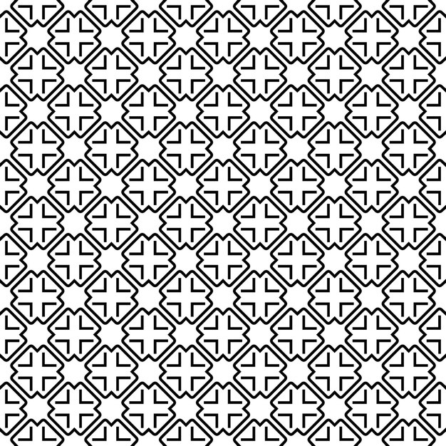 Patrón abstracto sin costuras en blanco y negro Fondo y telón de fondo Diseño ornamental en escala de gris