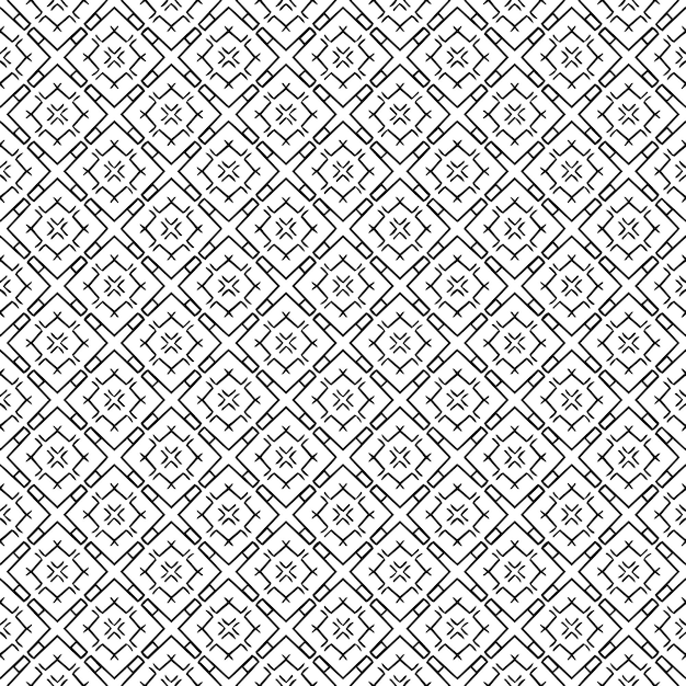 Patrón abstracto sin costuras en blanco y negro Fondo y telón de fondo Diseño ornamental en escala de gris