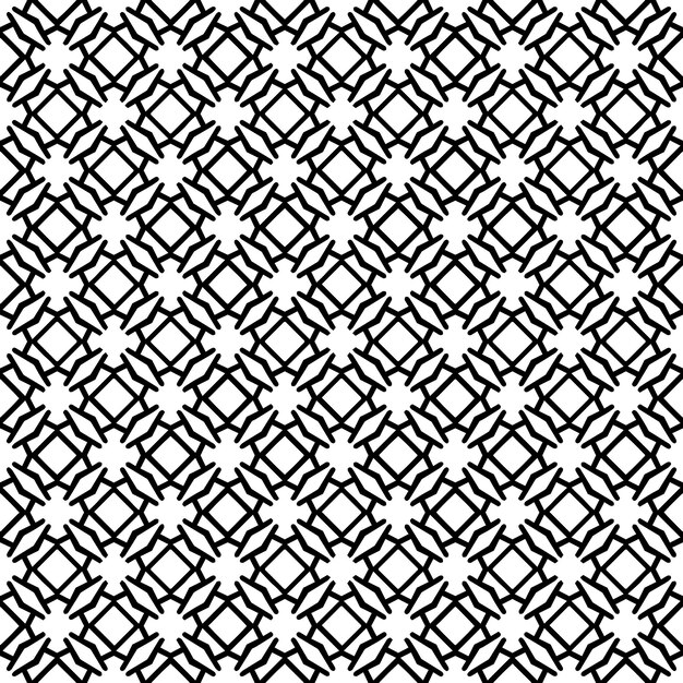 Patrón abstracto sin costuras en blanco y negro Fondo y telón de fondo Diseño ornamental en escala de gris