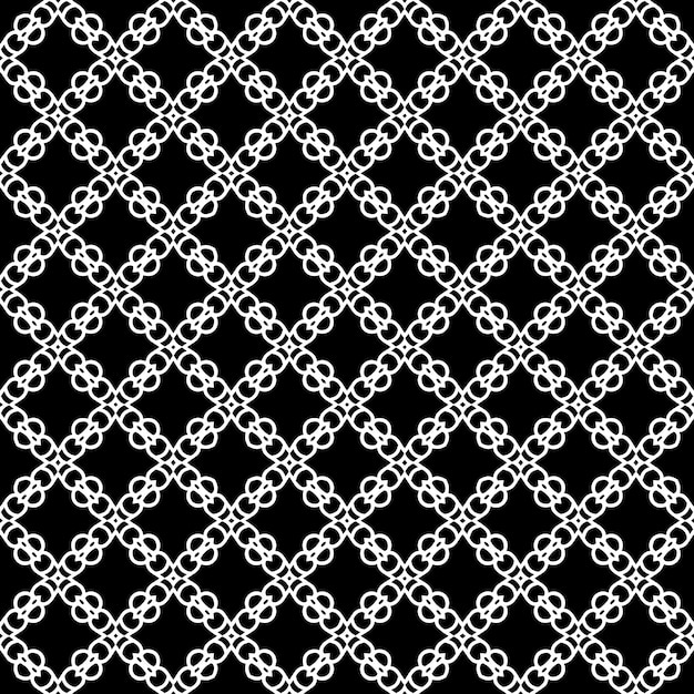 Patrón abstracto sin costuras en blanco y negro Fondo y telón de fondo Diseño ornamental en escala de gris