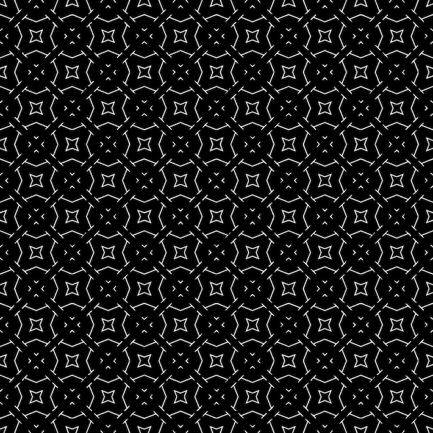 Patrón abstracto sin costuras en blanco y negro Fondo y telón de fondo Diseño ornamental en escala de gris