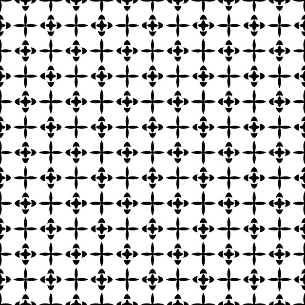 Patrón abstracto sin costuras en blanco y negro Fondo y telón de fondo Diseño ornamental en escala de gris