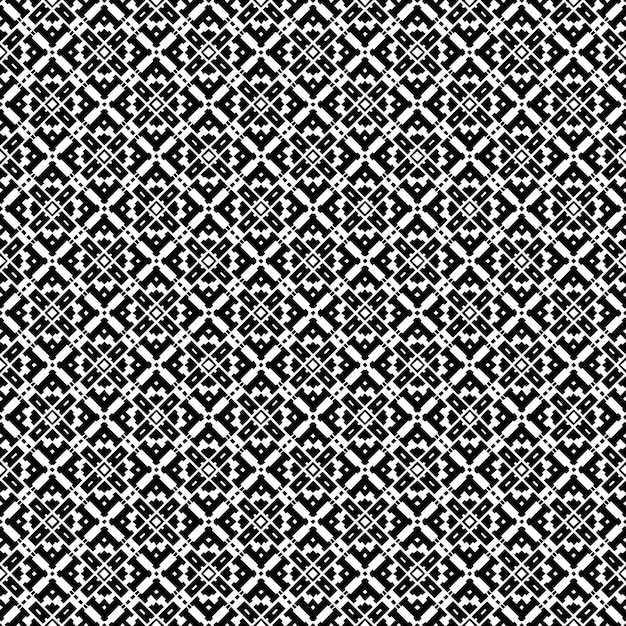 Patrón abstracto sin costuras en blanco y negro Fondo y telón de fondo Diseño ornamental en escala de gris