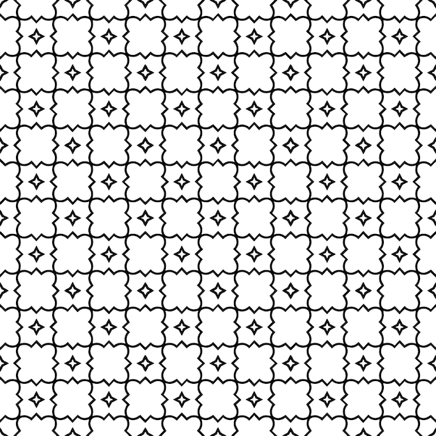 Patrón abstracto sin costuras en blanco y negro Fondo y telón de fondo Diseño ornamental en escala de gris