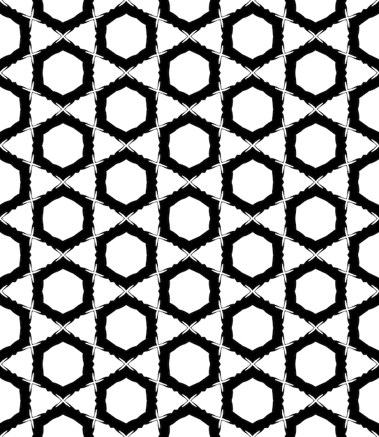 Patrón abstracto sin costuras en blanco y negro Fondo y telón de fondo Diseño ornamental en escala de gris