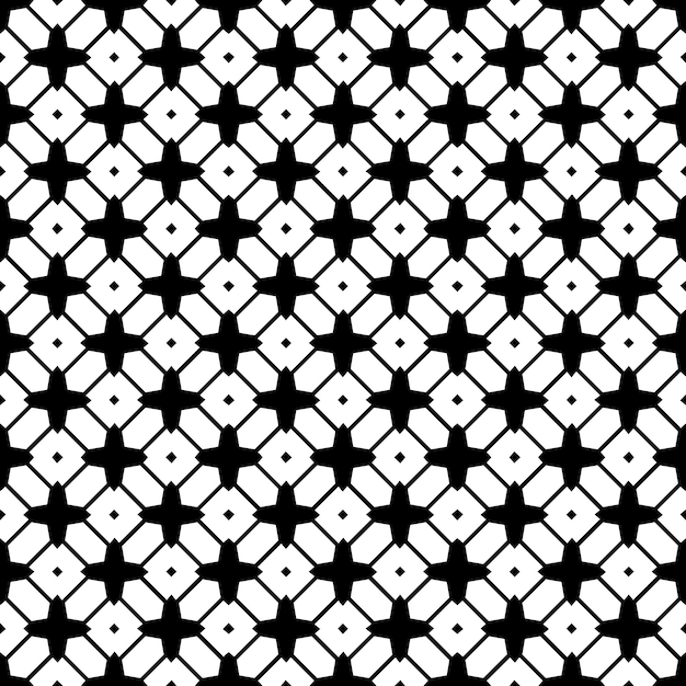 Patrón abstracto sin costuras en blanco y negro Fondo y telón de fondo Diseño ornamental en escala de gris