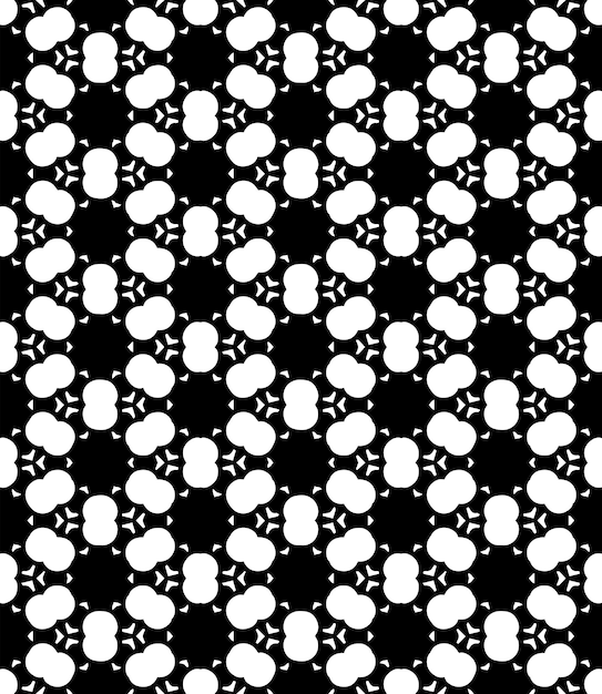 Patrón abstracto sin costuras en blanco y negro Fondo y telón de fondo Diseño ornamental en escala de gris
