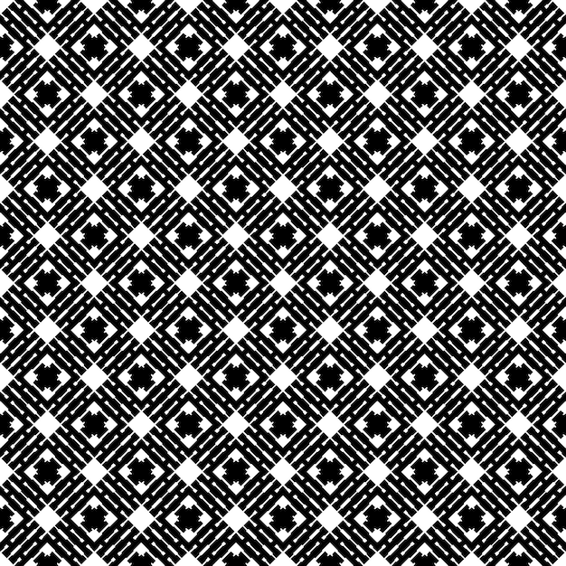 Patrón abstracto sin costuras en blanco y negro Fondo y telón de fondo Diseño ornamental en escala de gris
