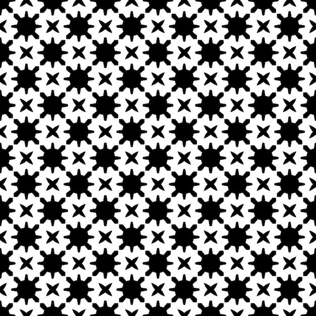 Patrón abstracto sin costuras en blanco y negro Fondo y telón de fondo Diseño ornamental en escala de gris