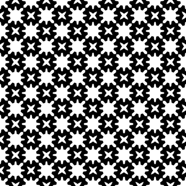 Patrón abstracto sin costuras en blanco y negro Fondo y telón de fondo Diseño ornamental en escala de gris