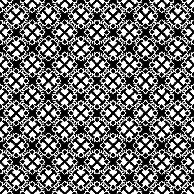 Patrón abstracto sin costuras en blanco y negro Fondo y telón de fondo Diseño ornamental en escala de gris