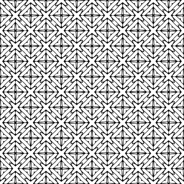 Patrón abstracto sin costuras en blanco y negro Fondo y telón de fondo Diseño ornamental en escala de gris