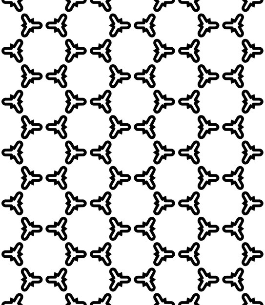 Patrón abstracto sin costuras en blanco y negro Fondo y telón de fondo Diseño ornamental en escala de gris