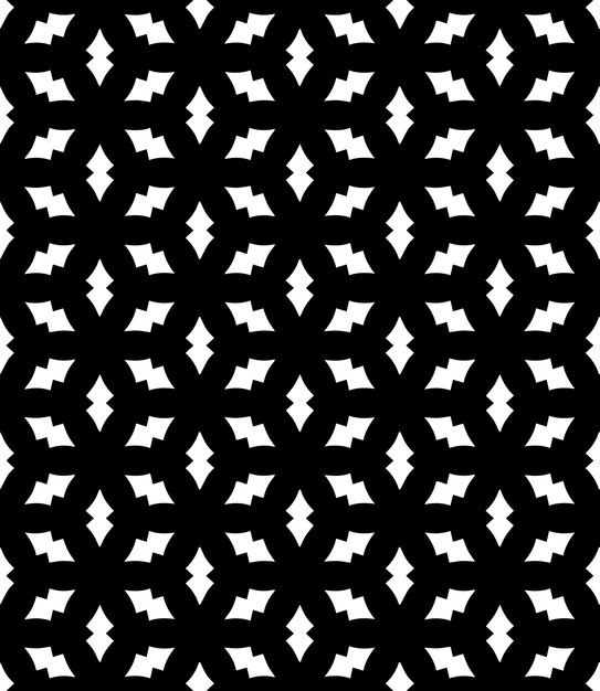 Patrón abstracto sin costuras en blanco y negro Fondo y telón de fondo Diseño ornamental en escala de gris