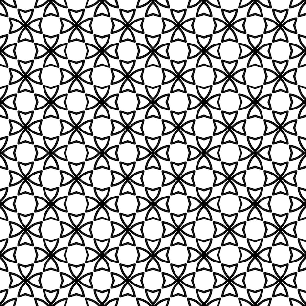 Patrón abstracto sin costuras en blanco y negro Fondo y telón de fondo Diseño ornamental en escala de gris