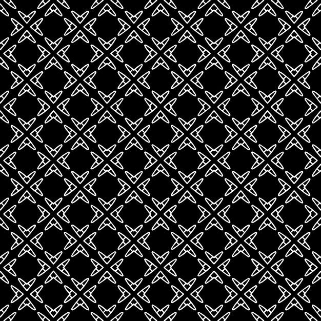 Patrón abstracto sin costuras en blanco y negro Fondo y telón de fondo Diseño ornamental en escala de gris