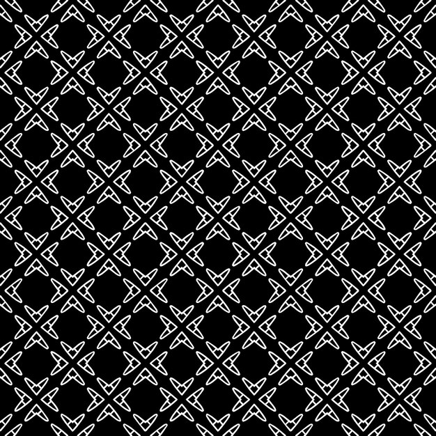 Patrón abstracto sin costuras en blanco y negro Fondo y telón de fondo Diseño ornamental en escala de gris