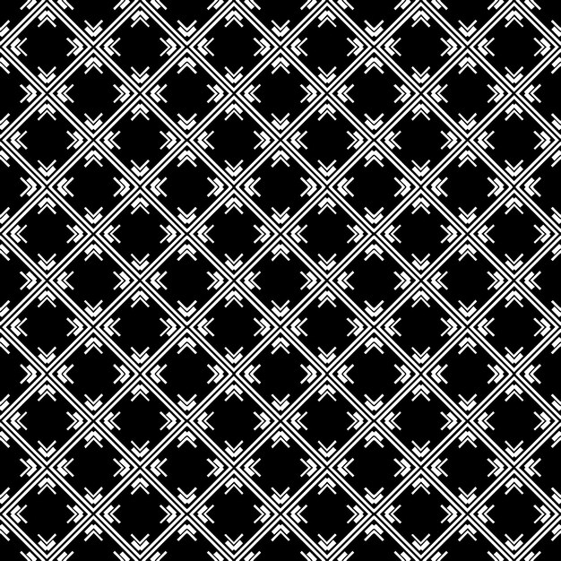 Patrón abstracto sin costuras en blanco y negro Fondo y telón de fondo Diseño ornamental en escala de gris