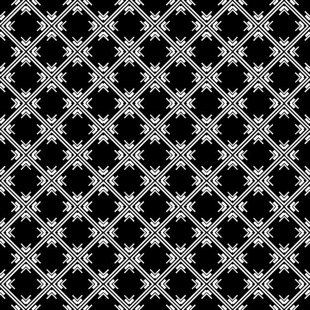 Patrón abstracto sin costuras en blanco y negro Fondo y telón de fondo Diseño ornamental en escala de gris