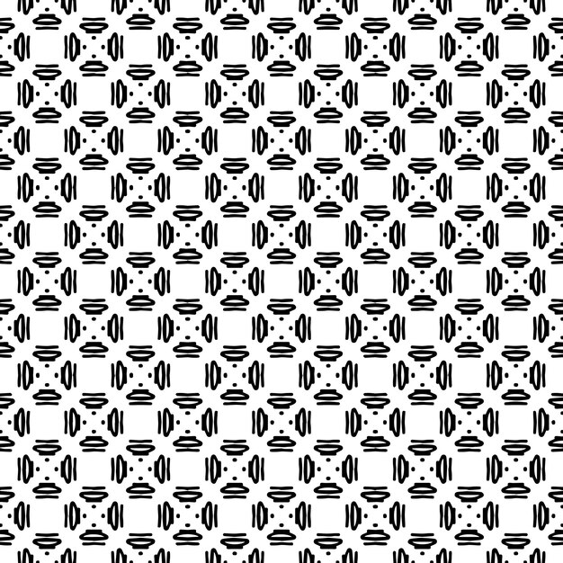 Patrón abstracto sin costuras en blanco y negro Fondo y telón de fondo Diseño ornamental en escala de gris
