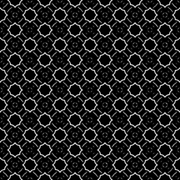 Patrón abstracto sin costuras en blanco y negro Fondo y telón de fondo Diseño ornamental en escala de gris