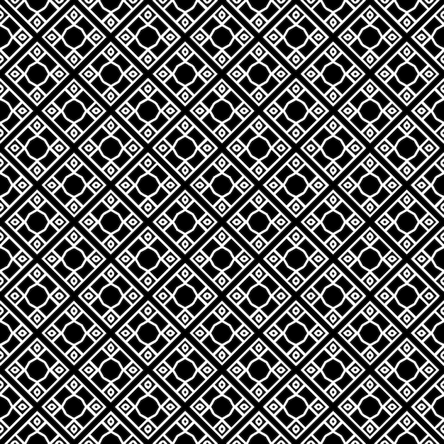Patrón abstracto sin costuras en blanco y negro Fondo y telón de fondo Diseño ornamental en escala de gris