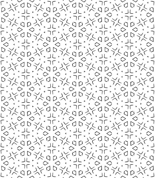 Patrón abstracto sin costuras en blanco y negro Fondo y telón de fondo Diseño ornamental en escala de gris