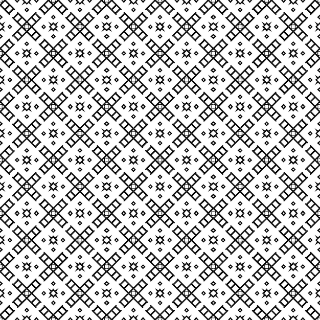 Patrón abstracto sin costuras en blanco y negro Fondo y telón de fondo Diseño ornamental en escala de gris
