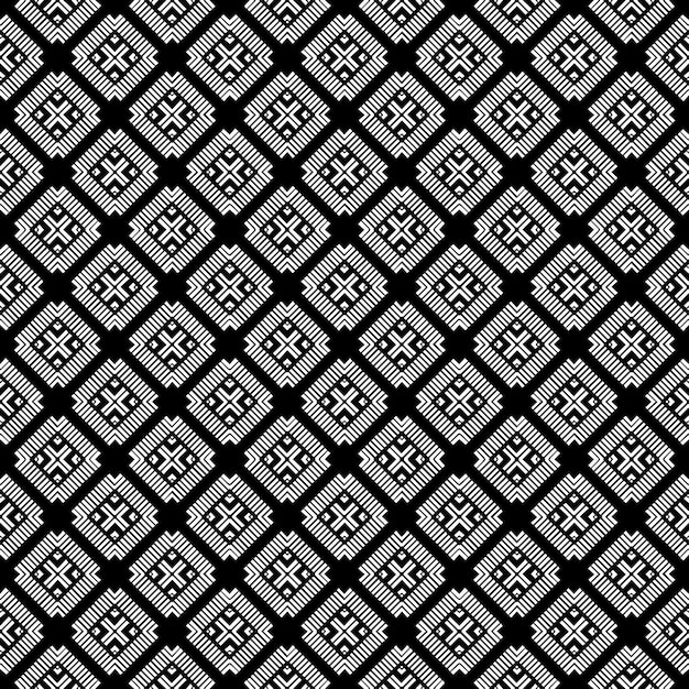 Patrón abstracto sin costuras en blanco y negro Fondo y telón de fondo Diseño ornamental en escala de gris