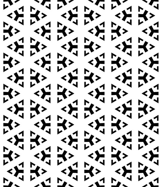 Patrón abstracto sin costuras en blanco y negro Fondo y telón de fondo Diseño ornamental en escala de gris