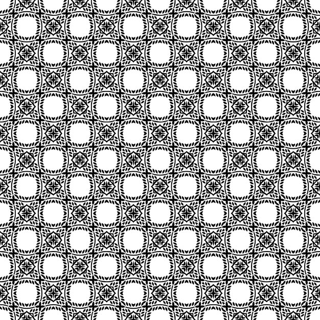 Patrón abstracto sin costuras en blanco y negro Fondo y telón de fondo Diseño ornamental en escala de gris