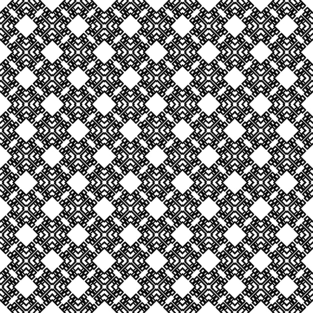 Patrón abstracto sin costuras en blanco y negro Fondo y telón de fondo Diseño ornamental en escala de gris