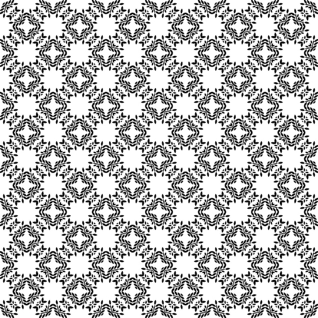 Patrón abstracto sin costuras en blanco y negro Fondo y telón de fondo Diseño ornamental en escala de gris