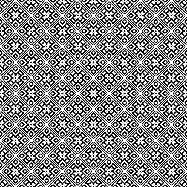 Patrón abstracto sin costuras en blanco y negro Fondo y telón de fondo Diseño ornamental en escala de gris