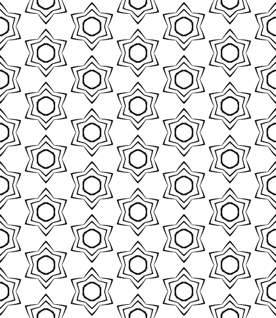 Patrón abstracto sin costuras en blanco y negro Fondo y telón de fondo Diseño ornamental en escala de gris