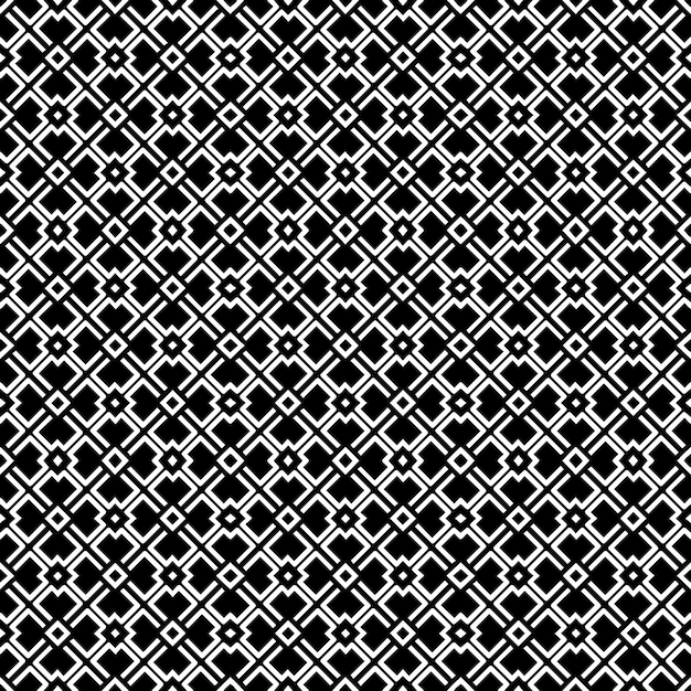 Patrón abstracto sin costuras en blanco y negro Fondo y telón de fondo Diseño ornamental en escala de gris