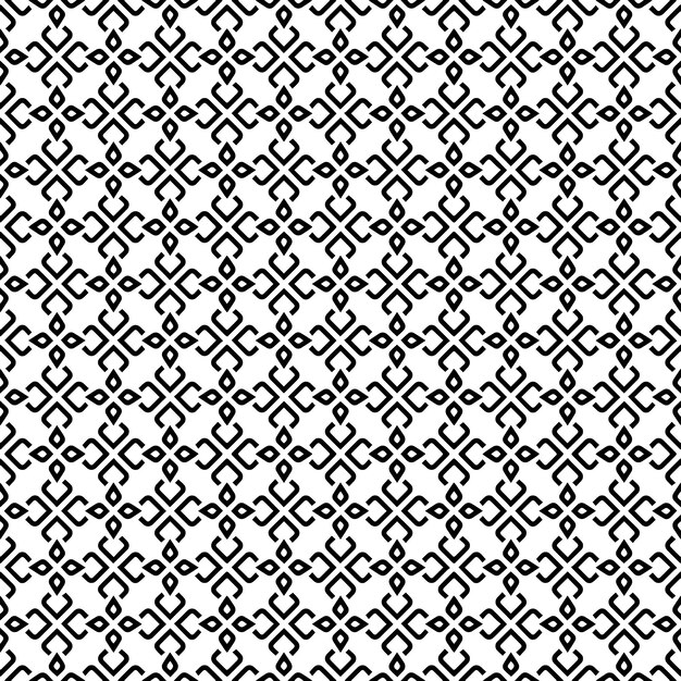 Patrón abstracto sin costuras en blanco y negro Fondo y telón de fondo Diseño ornamental en escala de gris