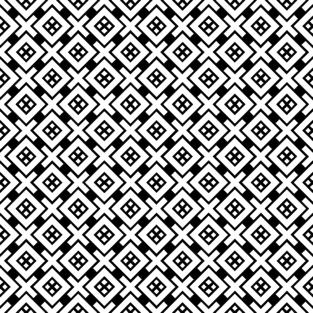 Patrón abstracto sin costuras en blanco y negro Fondo y telón de fondo Diseño ornamental en escala de gris